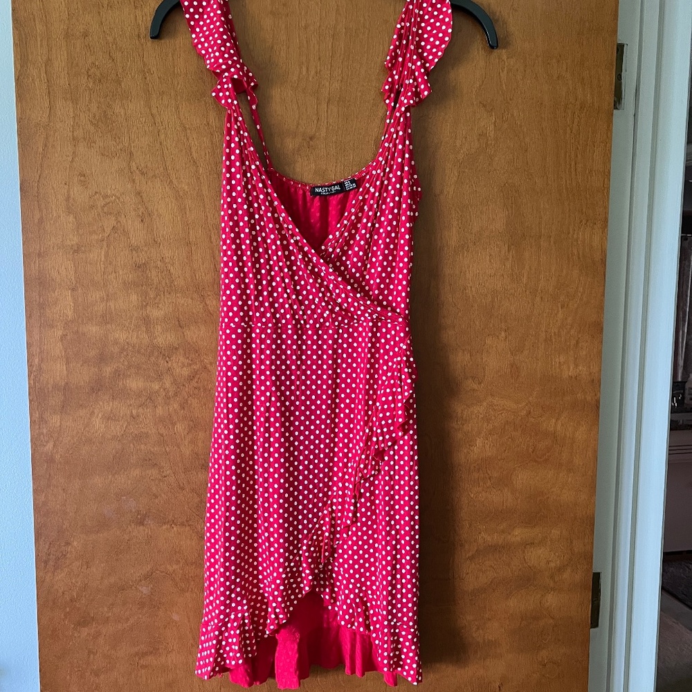 Nasty Gal Red Polka Dot Dress